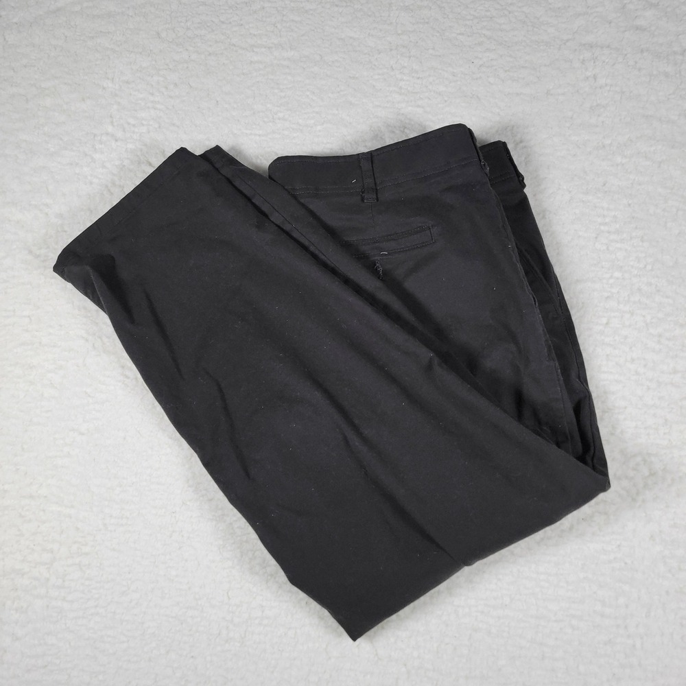 Lee Extreme Comfort Chino Pants Mens 42x30 Black Straight Fit Performance Series